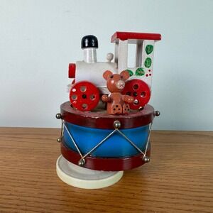 Deville‎ Taiwan Wooden Musical Train Drum Christmas Caroler Toy